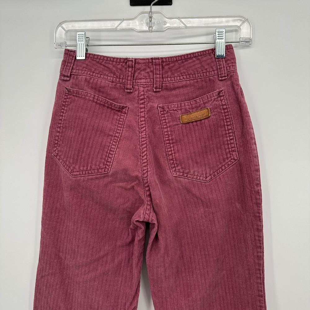 Vintage Jordache Burgundy Corduroy High Waisted Pants Size 28 Cotton 90s Retro - Picture 7 of 10